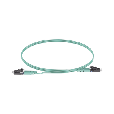 Jumper de Fibra Optica Multimodo 50/125 OM3, LC-LC Duplex, OFNR (Riser), Color Aqua, 5 Metros - Image 2