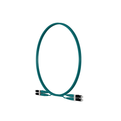 Jumper de Fibra Optica Multimodo 50/125 OM4, LC-LC Duplex, LSZH, Color Aqua, 2 Metros - Image 2
