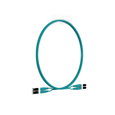 Jumper de Fibra Optica Multimodo 50/125 OM4, LC-LC Duplex, LSZH, Color Aqua, 2 Metros - Image 3