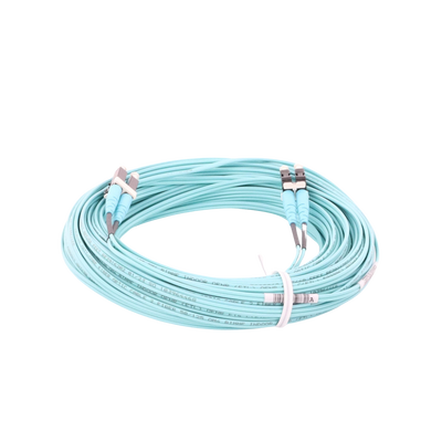 Jumper de Fibra Optica Multimodo 50/125 OM4, LC-LC Duplex, OFNR (Riser), Color Aqua, 20 Metros - Image 3