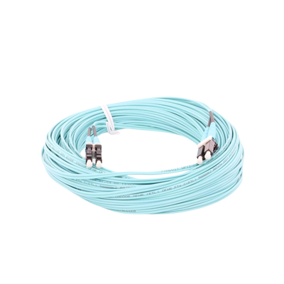 Jumper de Fibra Optica Multimodo 50/125 OM4, LC-LC Duplex, OFNR (Riser), Color Aqua, 20 Metros - Image 4