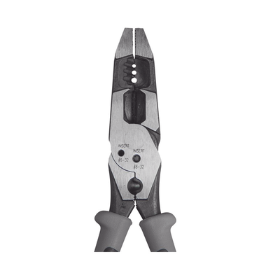 Pinza Híbrida con Ponchadora de 8". Pela Cable Sólido de 10-14 AWG y Cable Trenzado de 12-16 AWG - Imagen 4