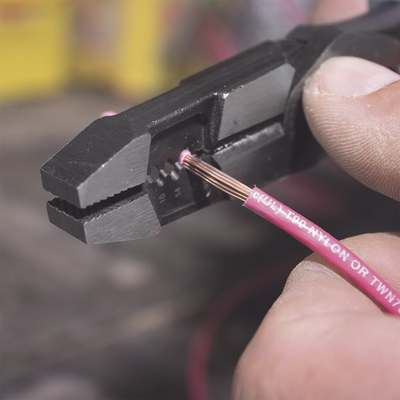 Pinza Híbrida con Ponchadora de 8". Pela Cable Sólido de 10-14 AWG y Cable Trenzado de 12-16 AWG - Imagen 8