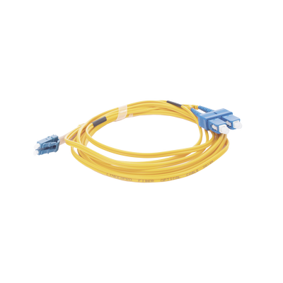 Jumper de Fibra Óptica Monomodo 9/125 LC/UPC-SC/UPC, PVC, 2.0 mm, Dúplex, amarillo, 3 metros - Image 2