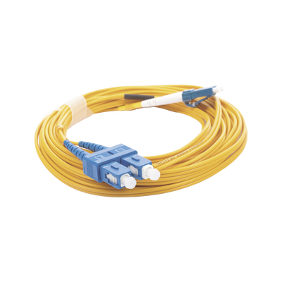 Jumper de Fibra Óptica Monomodo 9/125 LC/UPC-SC/UPC, PVC, 2.0 mm, Dúplex, amarillo, 5 metros - Image 2