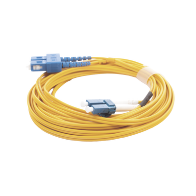 Jumper de Fibra Óptica Monomodo 9/125 LC/UPC-SC/UPC, PVC, 2.0 mm, Dúplex, amarillo, 5 metros - Image 4