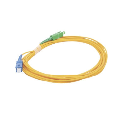Jumper de Fibra Óptica Monomodo SC/UPC - SC/APC Simplex, color amarillo 5 metros - Image 2
