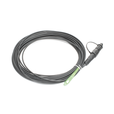 Jumper de Fibra Óptica, conector SC/APC - conexión a caja FDP460, redondo, 10 metros, forro 3 mm, G657A2, negro - Imagen 2