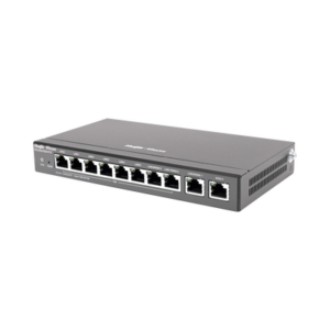 Router administrable , 6 puertos LAN y 2 puertos LAN/WAN POE+ af/at gigabit hasta 110w, 1 puertos LAN/WAN gigabit y 1 Puerto WAN gigabit, hasta 350 clientes con desempeño de 1.5 Gbps asimétricos